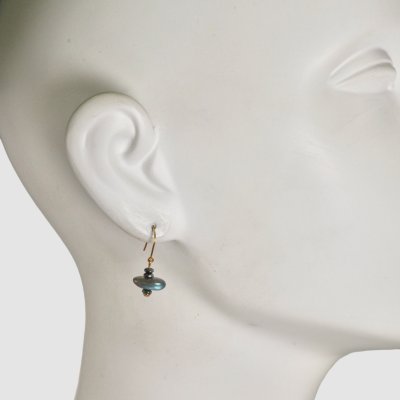 画像2: K18ラブラドライト×ヘマタイトピアス