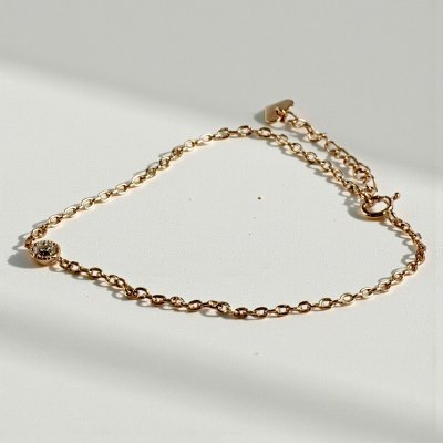 画像3: K18ダイヤモンド 入りチェーンブレスレット