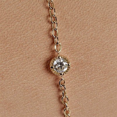 画像6: K18ダイヤモンド 入りチェーンブレスレット