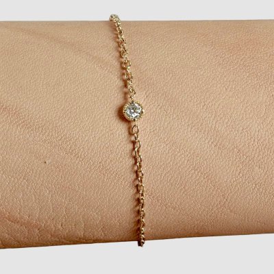 画像5: K18ダイヤモンド 入りチェーンブレスレット