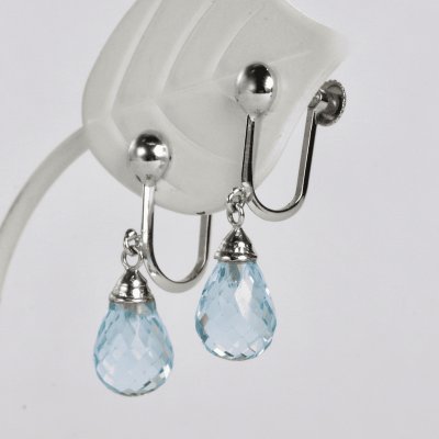 画像2: Pt900ブリオレットブルートパーズイヤリング