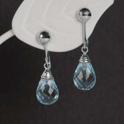 画像7: Pt900ブリオレットブルートパーズイヤリング