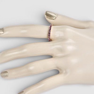 画像6: K10アメジストハーフエタニティリング