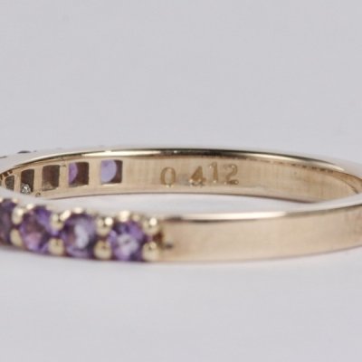 画像4: K10アメジストハーフエタニティリング
