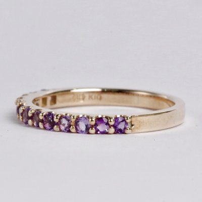 画像2: K10アメジストハーフエタニティリング