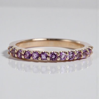 画像1: K10アメジストハーフエタニティリング