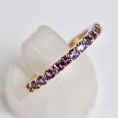 画像7: K10アメジストハーフエタニティリング