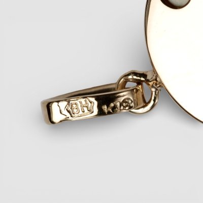 画像4: K18 ブルートパーズ×白蝶貝 デザインペンダント