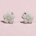 白サンゴ 桜フラワー チタンピアス