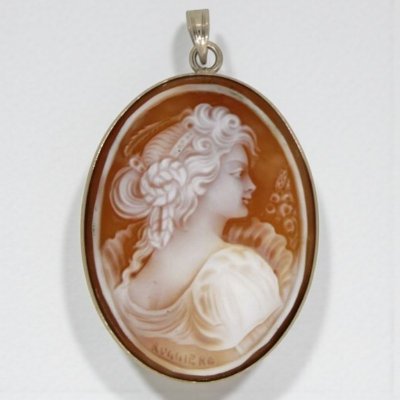 画像6: 【オーダー例】シェルカメオのペンダント枠制作