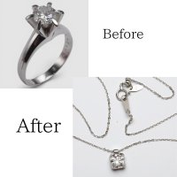 【リフォーム例】婚約指輪をシンプルなペンダントへ