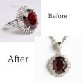 【リフォーム例】お母様から贈られたガーネット指輪をペンダントへ