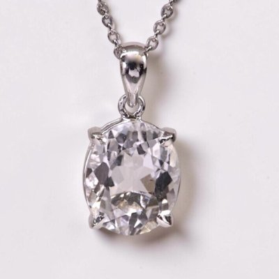 画像4: 【オーダー例】ホワイトトパーズのプラチナペンダント制作