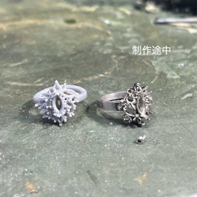 画像4: 【オーダー例】形の違うダイヤを活かしたプラチナリング制作