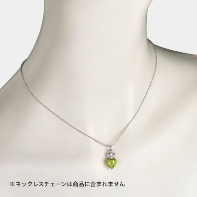 画像4: SV925クラウンヘッド ベネチアンガラスハート(アップルグリーン)