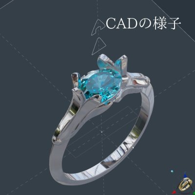 画像3: 【オーダー例】再結晶ガーネットでPt900リング製作