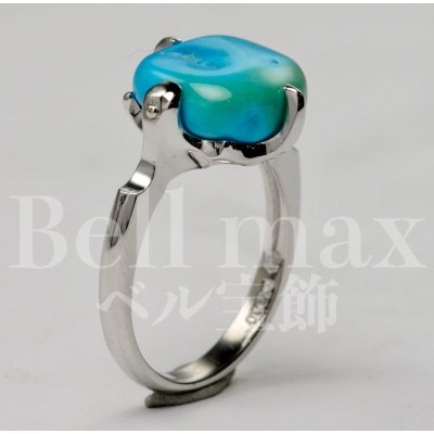 画像2: 【オーダー例】Ptアリゾナ産ターコイズリング制作