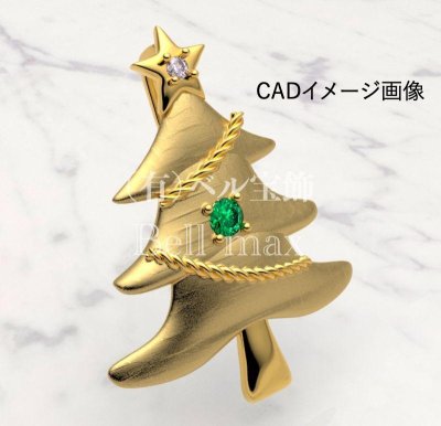 画像4: 【オーダー例】ピンクダイヤモンド＆エメラルドのK18クリスマスツリーペンダント制作