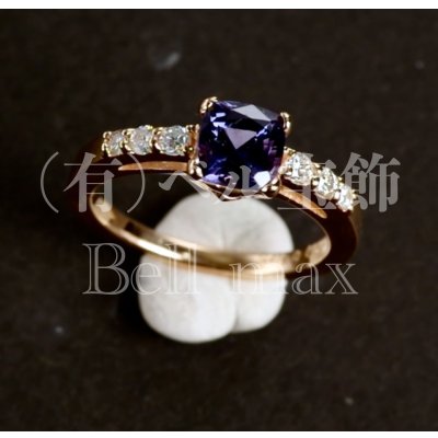 画像1: 【オーダー例】バイオレットスピネルK18PGリング