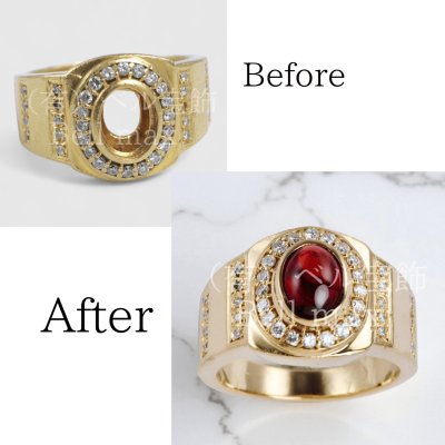 画像1: 【修理例】K18リング 石紛失の修理