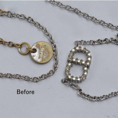画像2: 【修理例】Dior(ディオール)ロゴネックレスラインストーン入れ直し・再メッキ