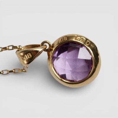 画像6: K18アメジストカットネックレス