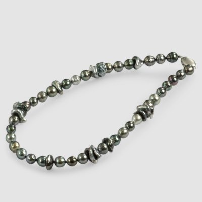 画像5: 黒蝶バロックパール×黒蝶ケシパールネックレス