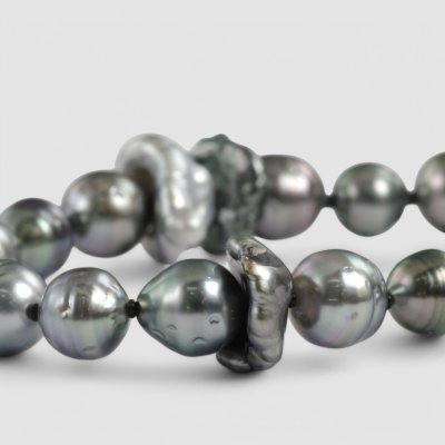 画像3: 黒蝶バロックパール×黒蝶ケシパールネックレス