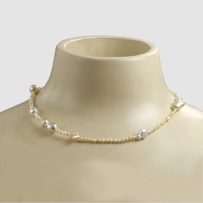 画像7: 白蝶ケシ×アコヤパールネックレス