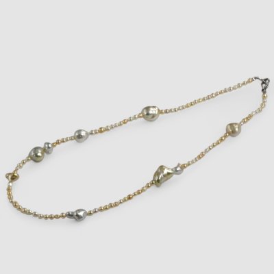 画像4: 白蝶ケシ×アコヤパールネックレス