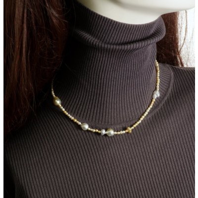 画像9: 白蝶ケシ×アコヤパールネックレス