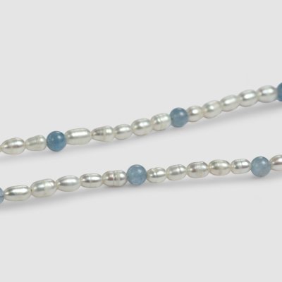 画像3: アクアマリン×淡水ハ?ールネックレス