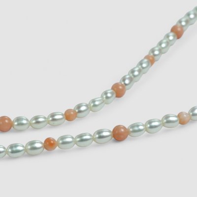 画像3: 桃珊瑚【サンゴ】×淡水ハ?ールネックレス