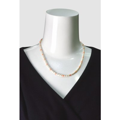 画像6: 桃珊瑚【サンゴ】×淡水ハ?ールネックレス