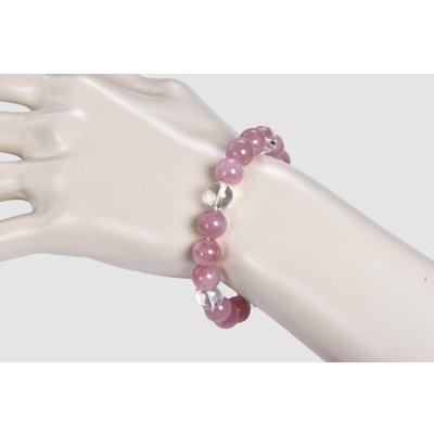 画像5: マダガスカルローズクォーツ×AAA水晶ブレスレット