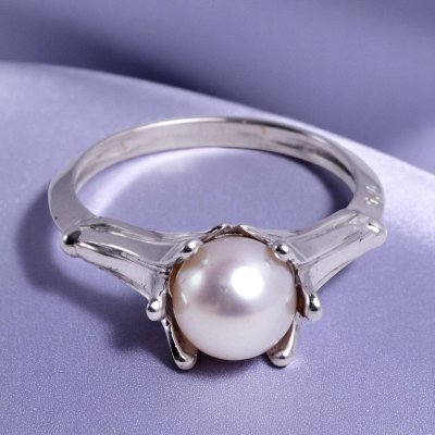 画像9: SV925 アコヤパール×百合モチーフリング