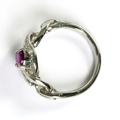 画像6: 【ソーティング付き】K18WG パープルサファイアリング