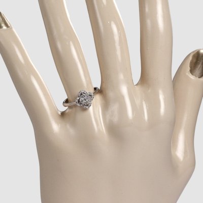 画像5: K18WGダイヤモンドフラワーリング