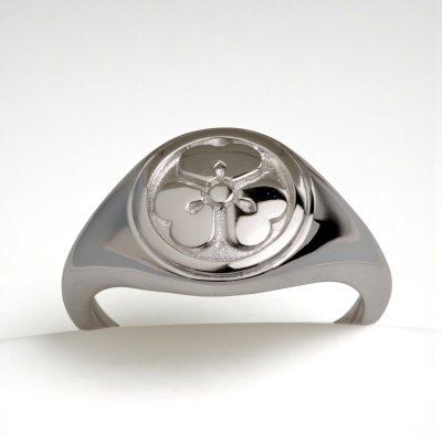 画像1: 【オーダー例】Pt900家紋リング制作