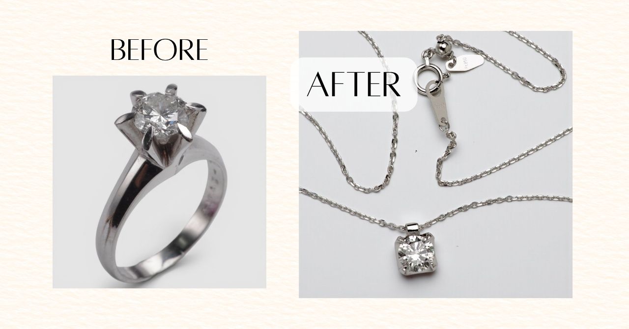 婚約指輪をシンプルなペンダントへリフォーム