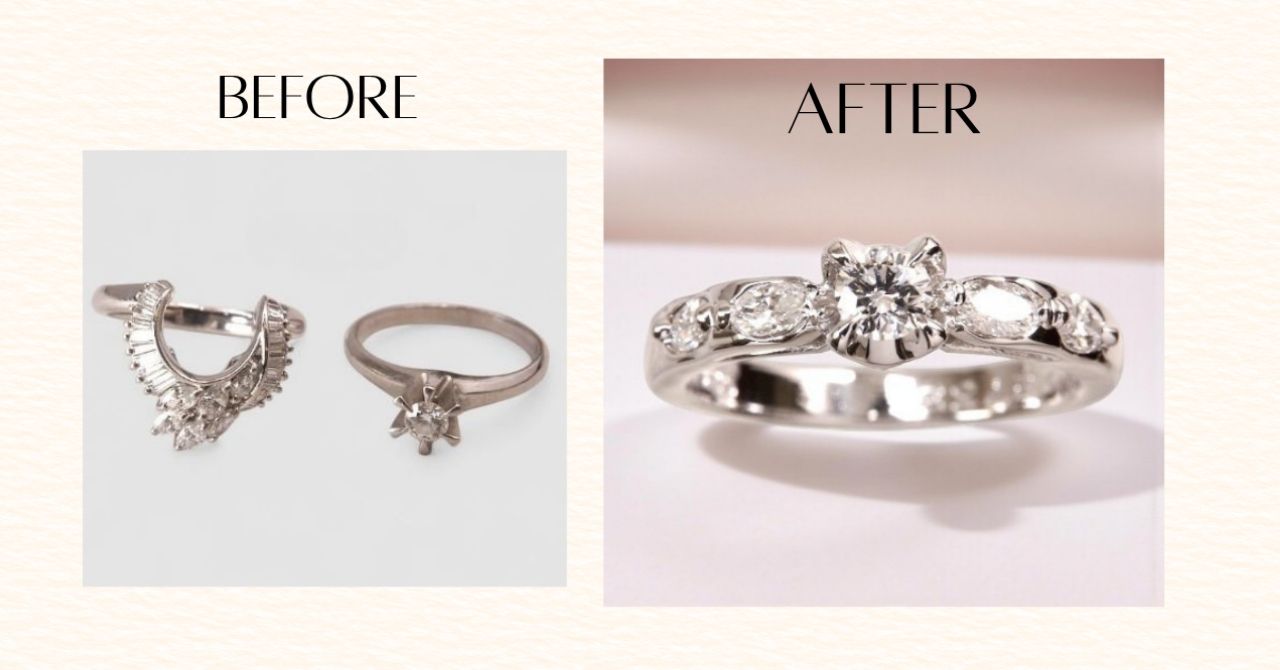 複数のジュエリーを1つのリングへリフォーム