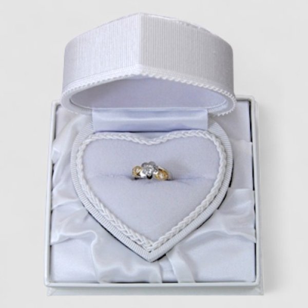 画像5: 【オーダー制作例】Pt900/K18コンビ フラワーモチーフのエンゲージリング (5)