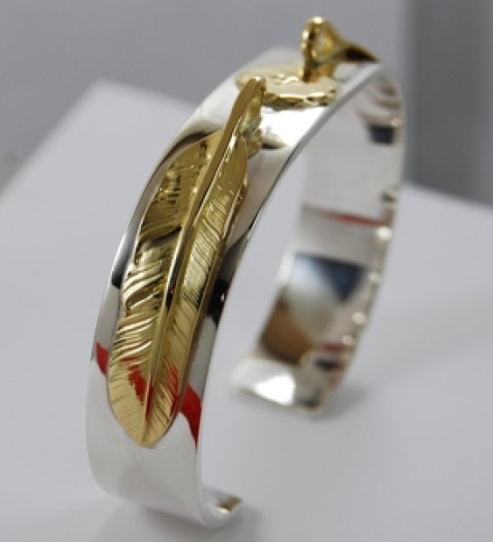 画像6: 【goro's】ゴローズK18フェザー付きバングル修理例 (6)