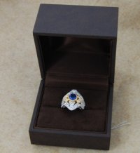 画像2: Pt900/K18サファイヤ、ダイヤ入りリング（指輪）オーダー例