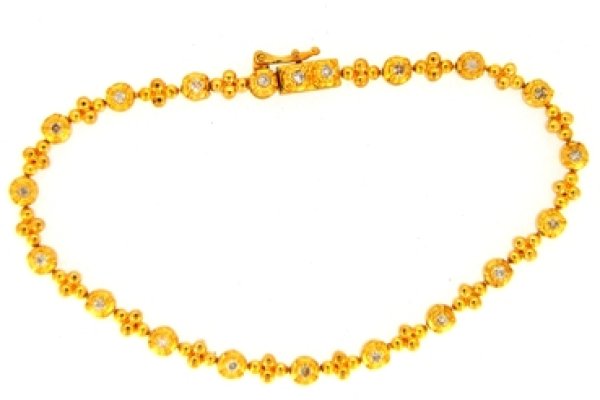 画像3: 切れてしまった22金ダイヤ入りネックレス修理例 (3)