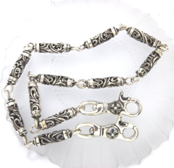 画像6: シルバーウォレットチェーンのナスカン・スイベル(回転カン)の真棒制作、バネ取り付け (6)