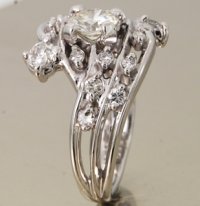 画像1: ダイヤ立て爪リング（指輪）、ダイヤファッションリングで1本のダイヤリングにリフォーム