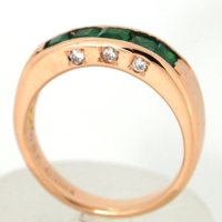 画像1: お婆様の形見のプラチナエメラルドの指輪を使いやすいデザインにピンクゴールドでリフォーム