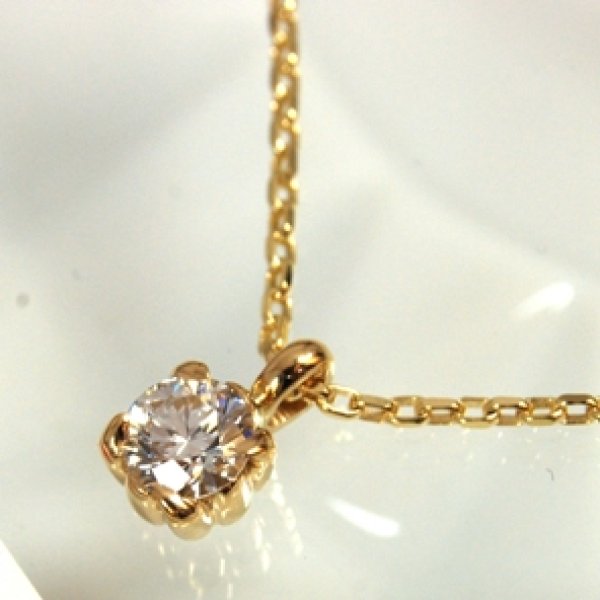 画像3: プラチナダイヤ立爪リングをK18イエローゴールドのダイヤペンダントネックレスにリフォーム (3)