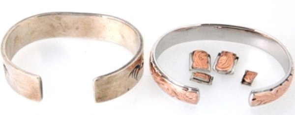 画像3: シルバー製ピンクゴールドメッキ入りのハワイアンジュエリーバングルのサイズ直し (3)